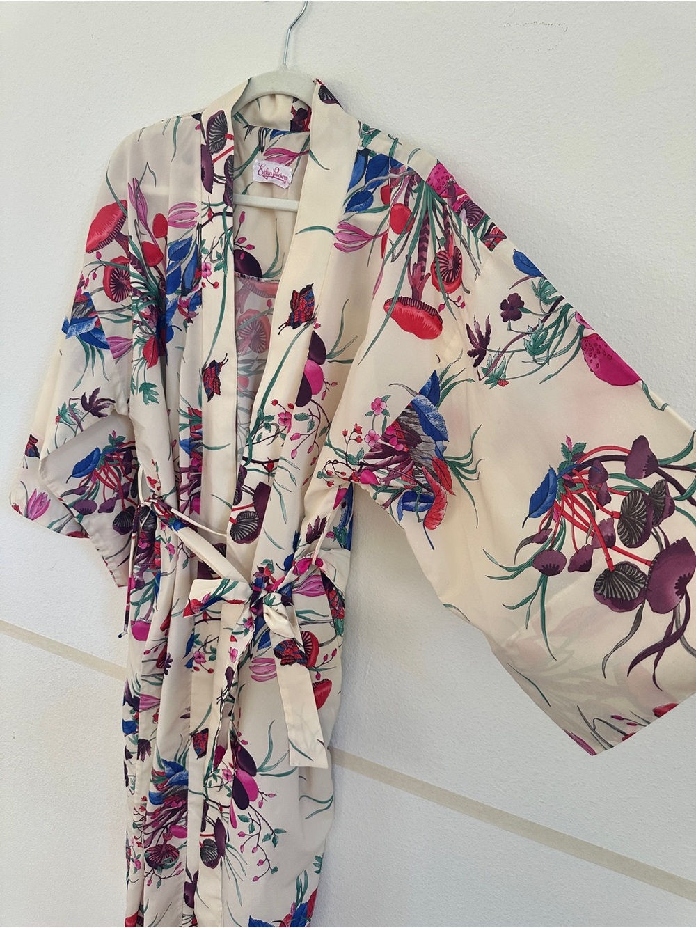 Rare Kimono 🍄 Mushroom Vintage Kimono Robe with Mushroom Butterfly Print